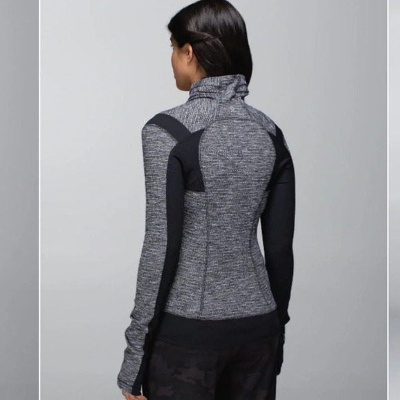 Lululemon Bhakti Yoga Jacket Coco Pique Black 17966 - Picture 3 of 12
